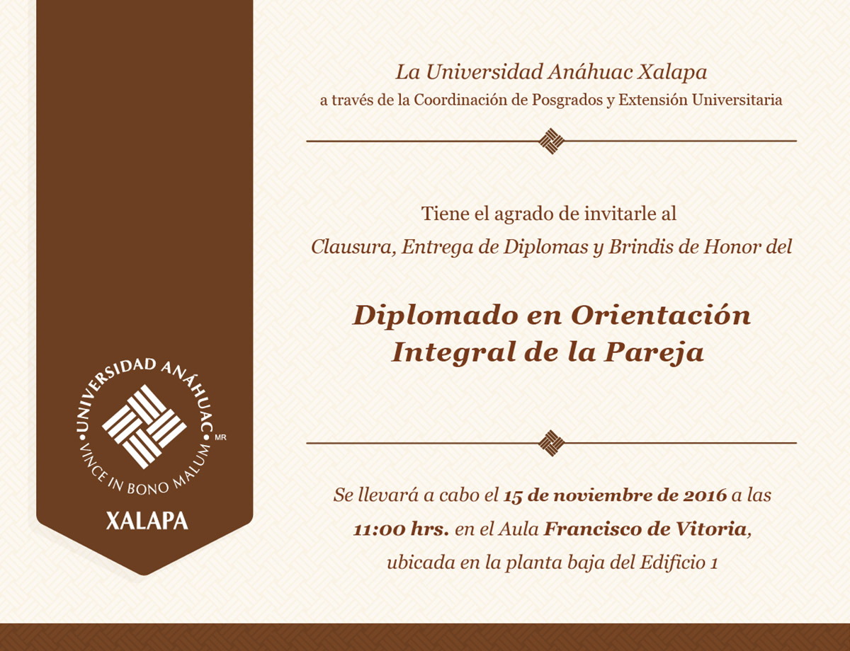 Clausura del Diplomado en Orientación Integral para la Pareja