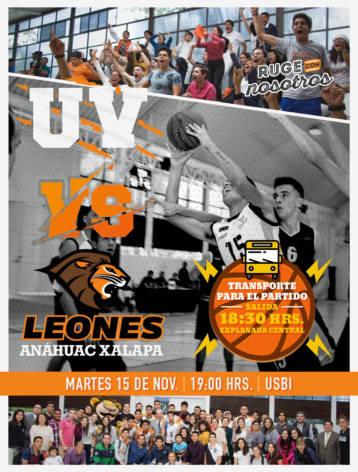 Basquetbol Varonil Liga ABE: UV vs UAX