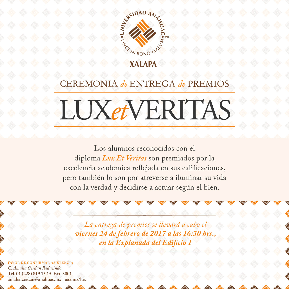 Ceremonia de entrega de Premios Lux et Veritas