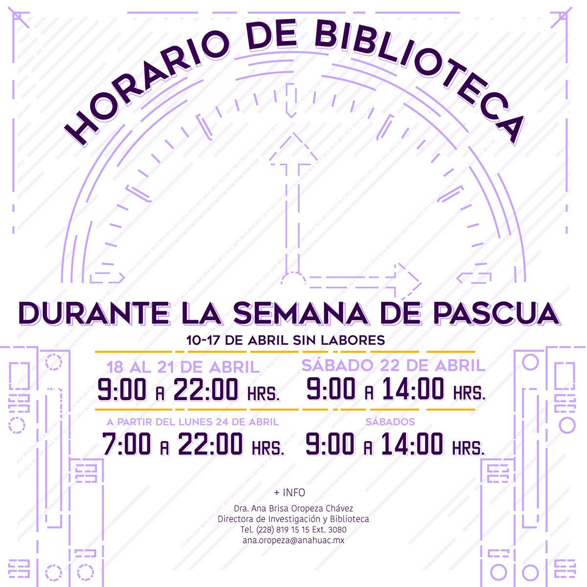 Horario de Biblioteca durante la Semana de Pascua