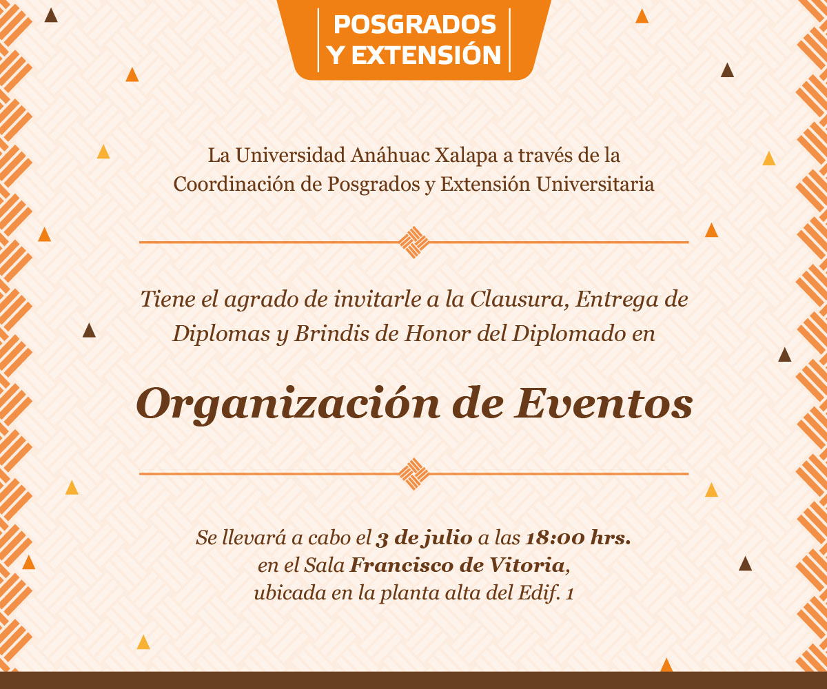 Clausura del Diplomado en Organización de Eventos