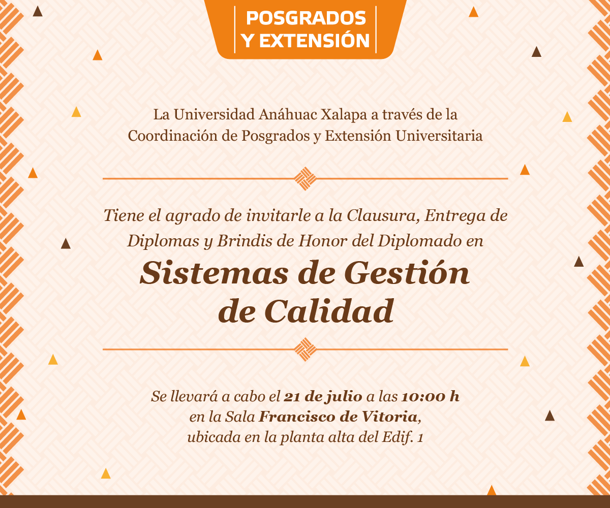 Clausura del Diplomado en Sistemas de Gestión de Calidad