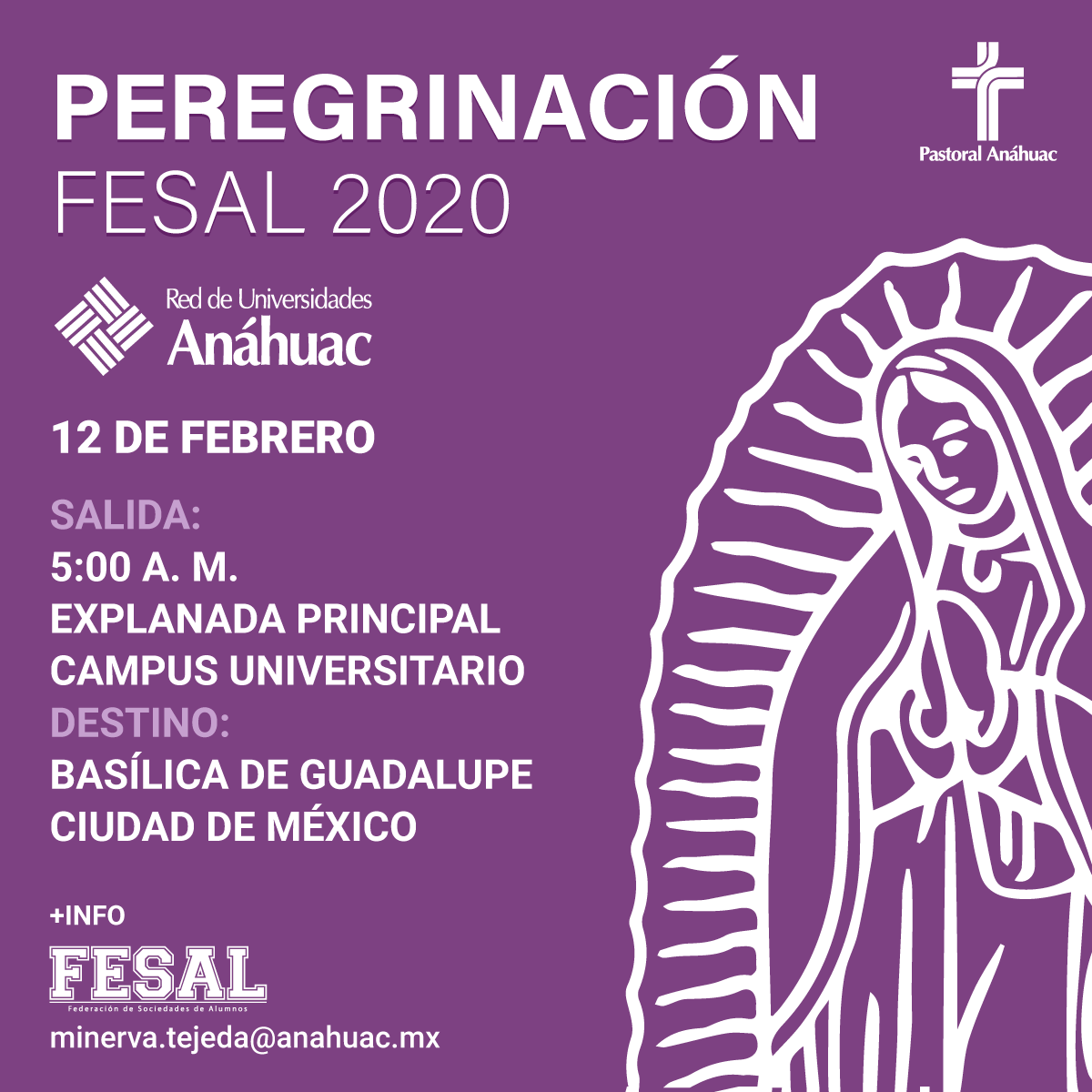 Peregrinación FESAL 2020 Peregrinación FESAL 2020