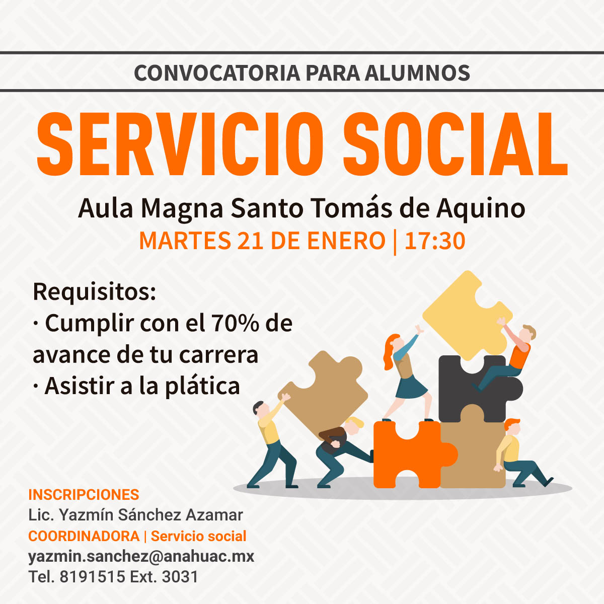 Reunión Informativa para Servicio Social Reunión Informativa para Servicio Social