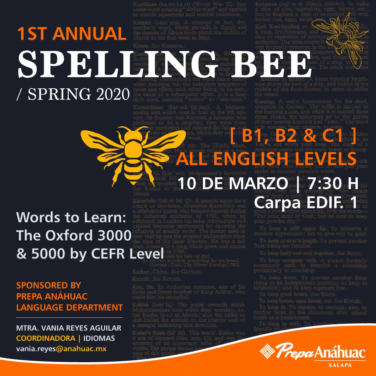 1st Annual Spelling Bee Spring 2020 1st Annual Spelling Bee Spring 2020