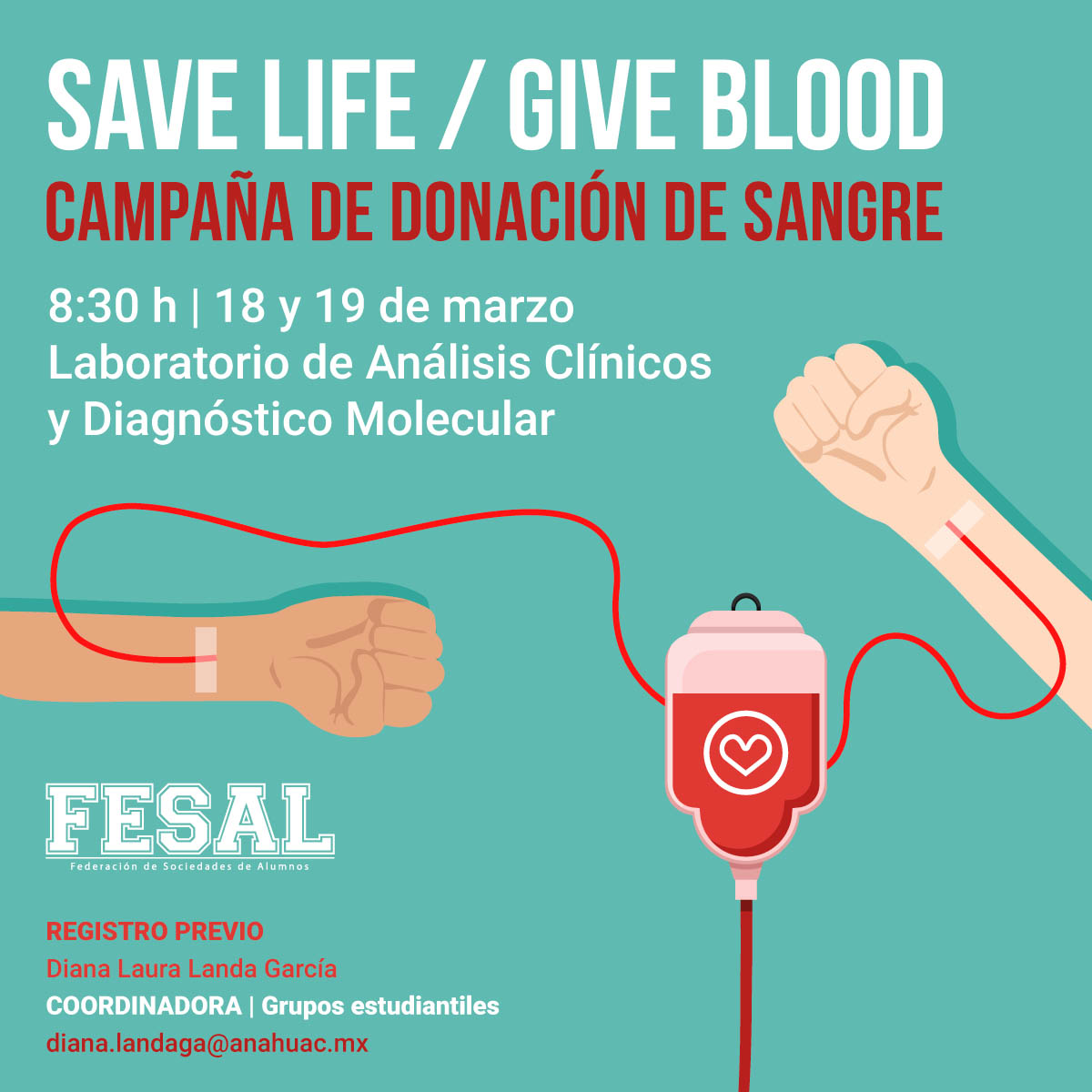 Save Life Give Blood: Campaña de Donación de Sangre Save Life Give Blood: Campaña de Donación de Sangre