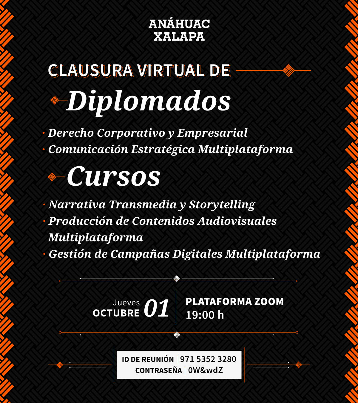 Clausura Virtual de Programas de Extensión Clausura Virtual de Programas de Extensión