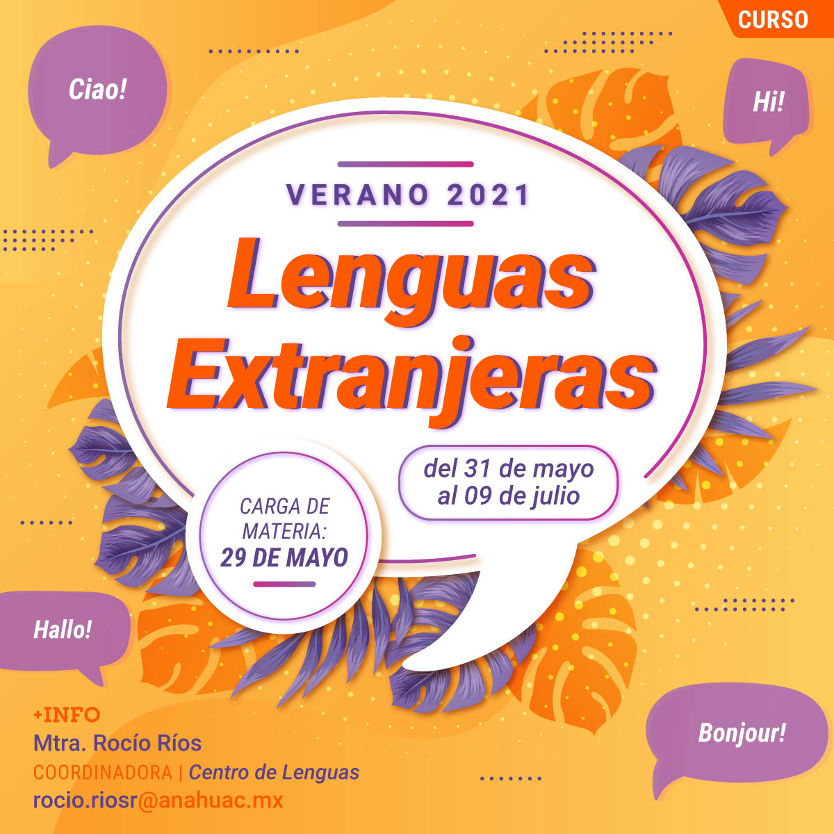 Lenguas Extranjeras Verano 2021 Lenguas Extranjeras Verano 2021