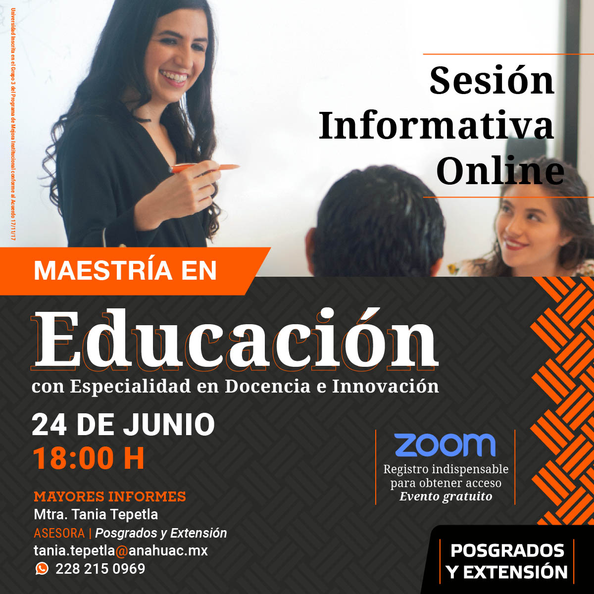 Sesión Informativa Online Sesión Informativa Online
