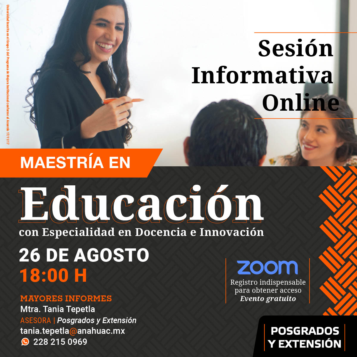Sesión Informativa Online Sesión Informativa Online