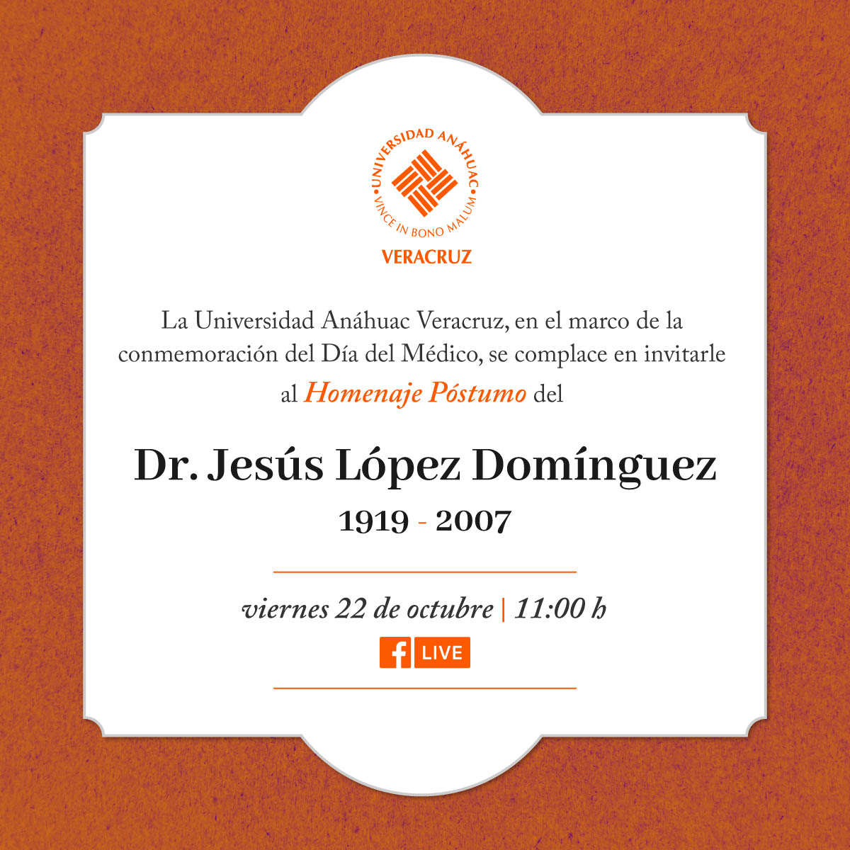 Homenaje Póstumo al Dr. Jesús López Domínguez Homenaje Póstumo al Dr. Jesús López Domínguez
