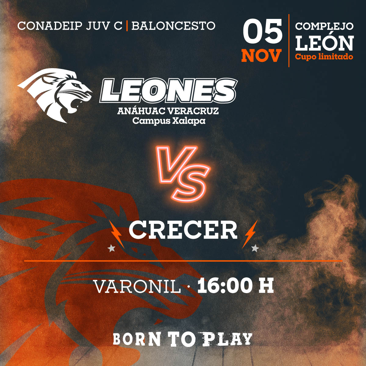 Baloncesto Varonil: Leones vs CRECER Baloncesto Varonil: Leones vs CRECER