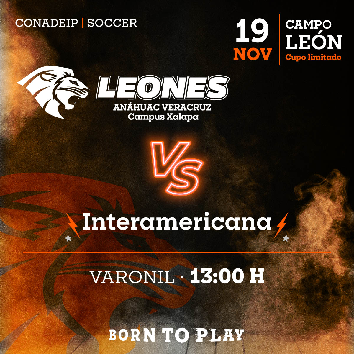 Soccer Varonil: Leones vs Interamericana Soccer Varonil: Leones vs Interamericana