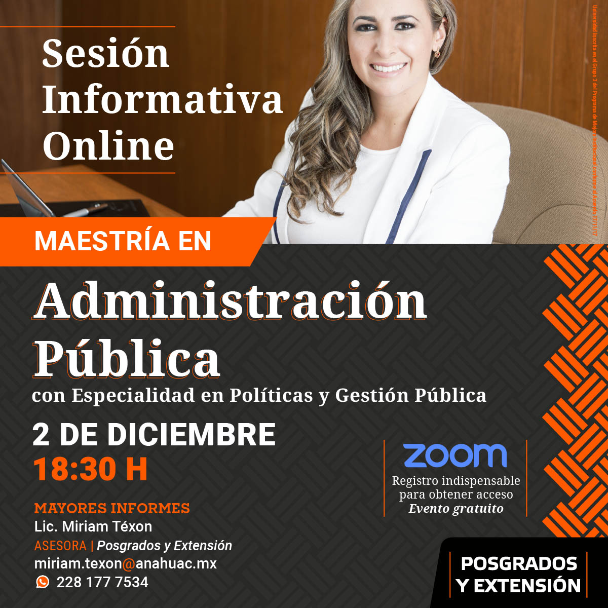 Sesión Informativa Online Sesión Informativa Online