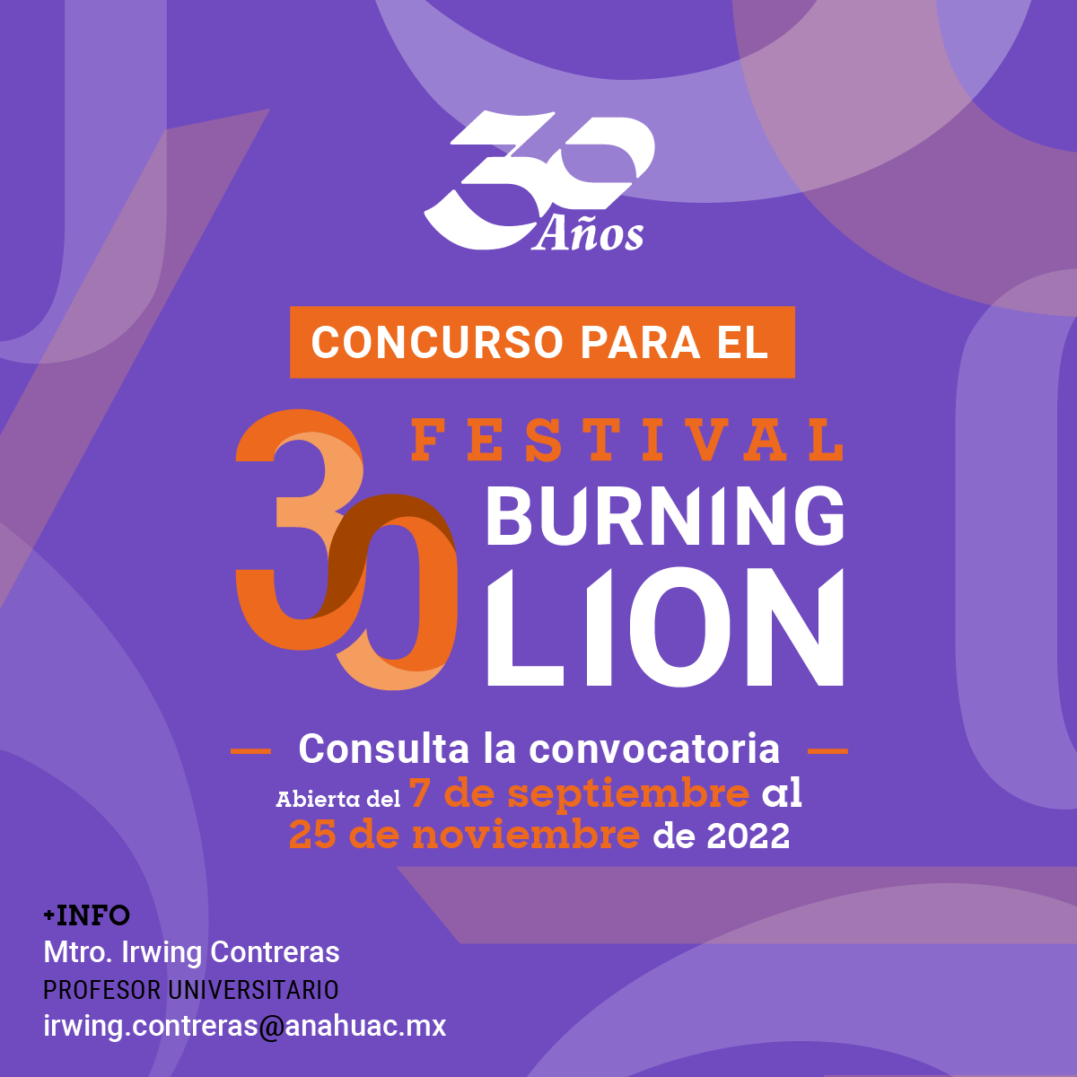 Concurso para el Festival Burning Lion 30