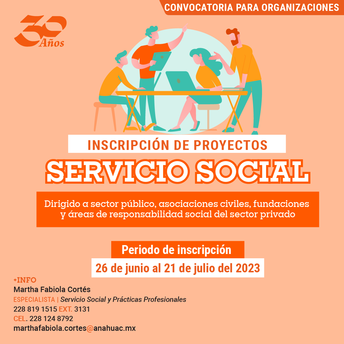 Servicio Social: Convocatoria para Organizaciones