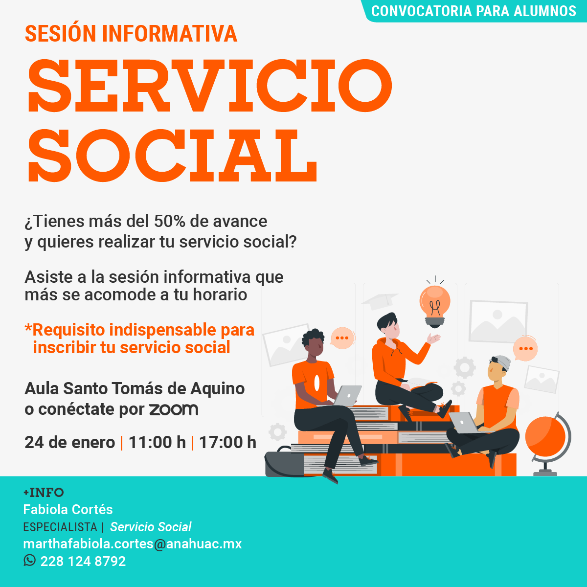 Servicio Social: Convocatoria para Alumnos