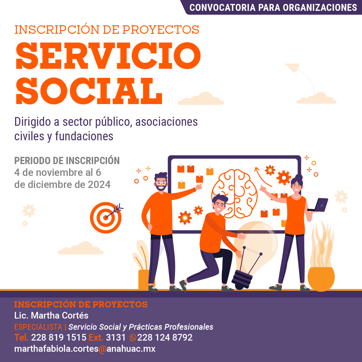 Servicio Social: Convocatoria para Organizaciones