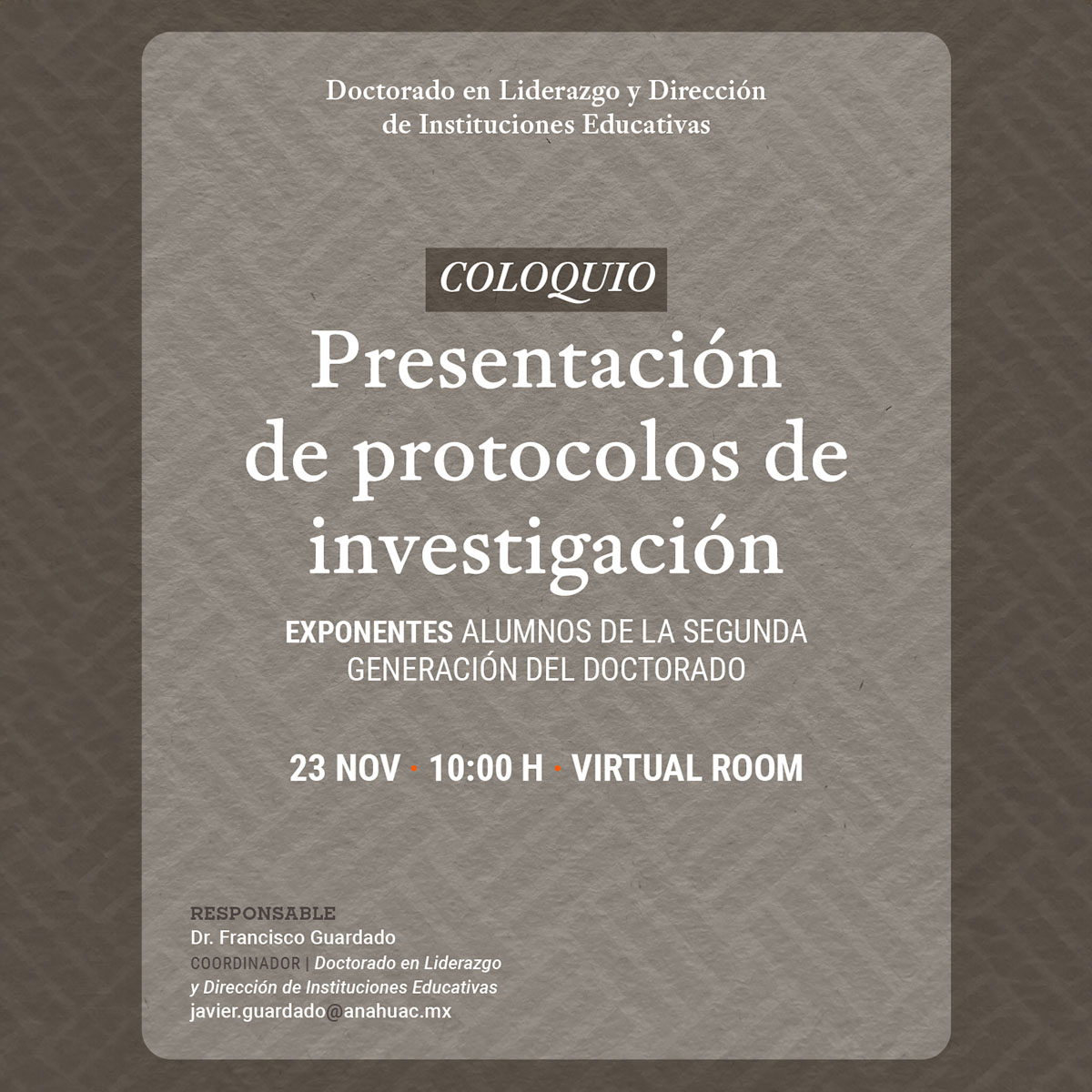 Presentación de Protocolos de Investigación