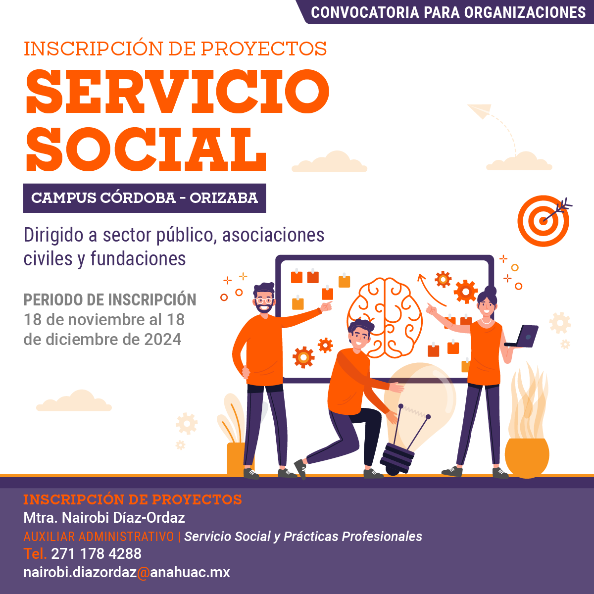 Servicio Social: Convocatoria para Organizaciones