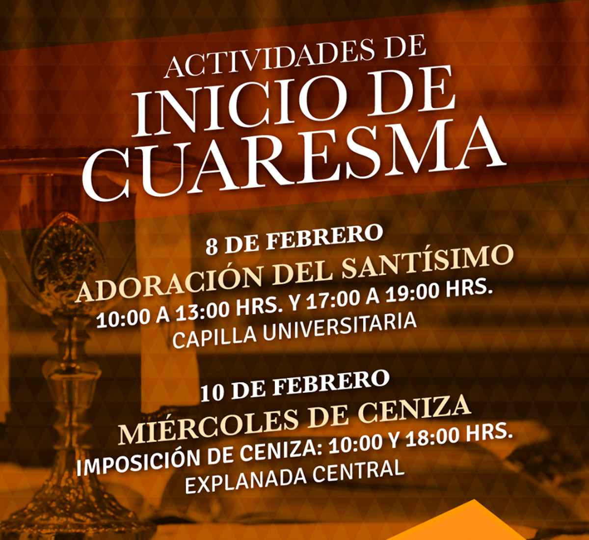 Actividades de inicio de Cuaresma