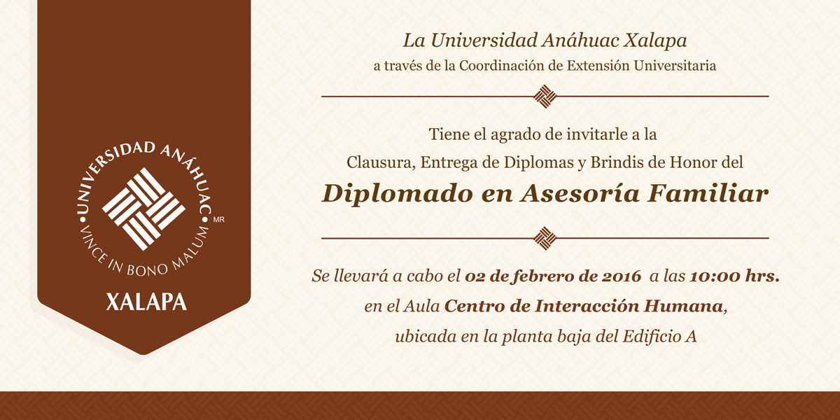 Clausura del Diplomado en Asesoría Familiar