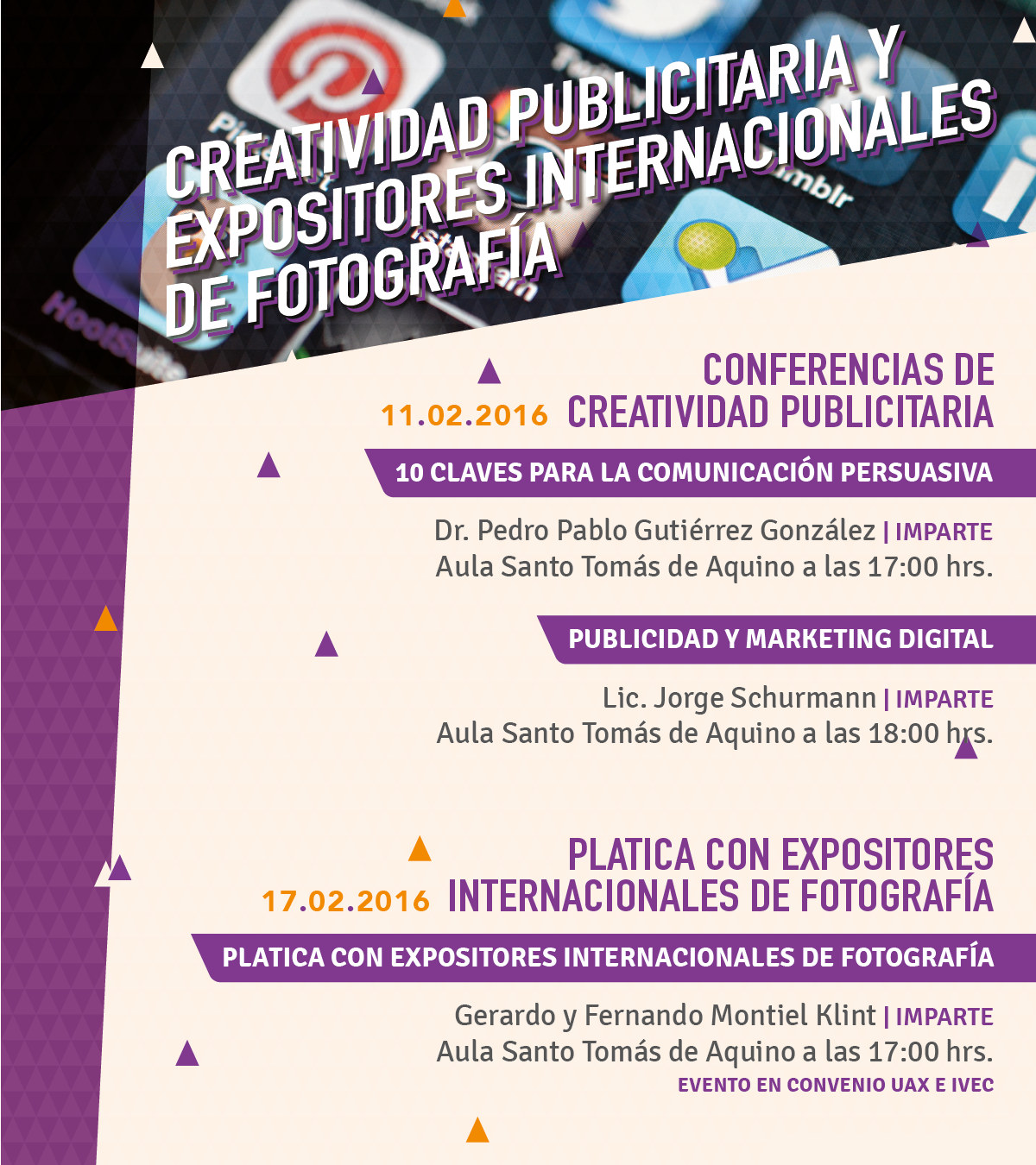 Creatividad publicitaria y expositores internacionales de fotografía