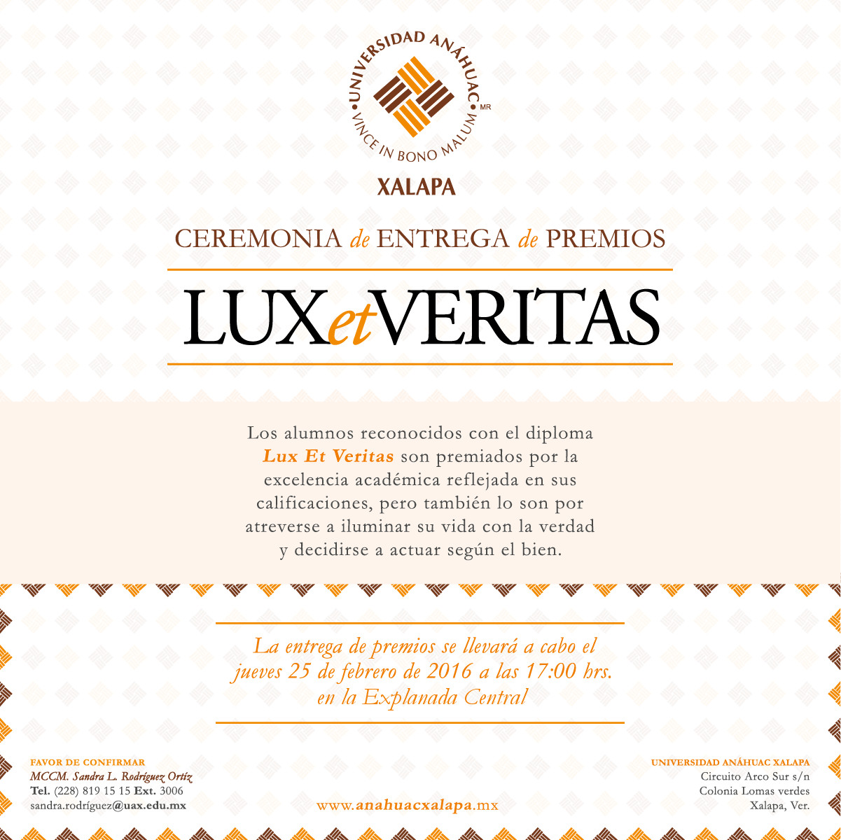 Ceremonia de entrega de Premios Lux et Veritas