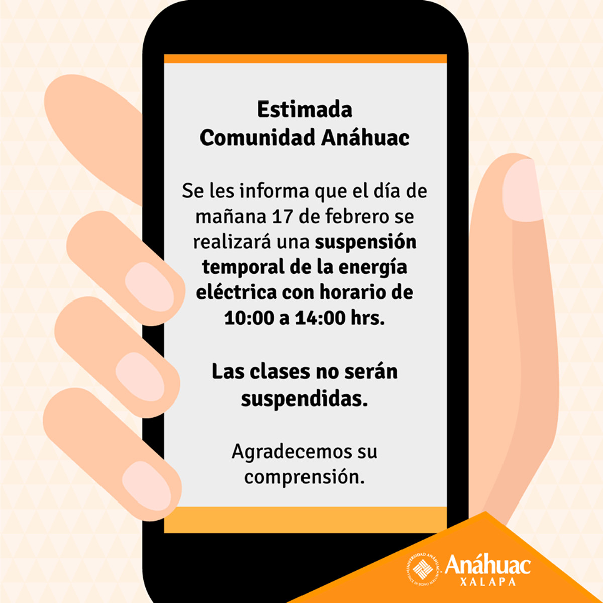 Suspensión temporal de energía eléctrica